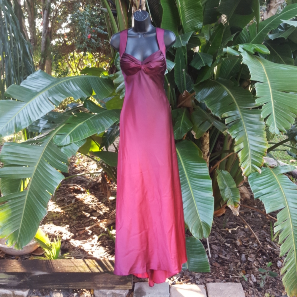 Ombre satin formal dress